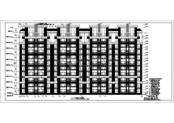 北方三室两厅一卫11层住宅楼建筑图,工程概况:本工程为寒冷地区的居住